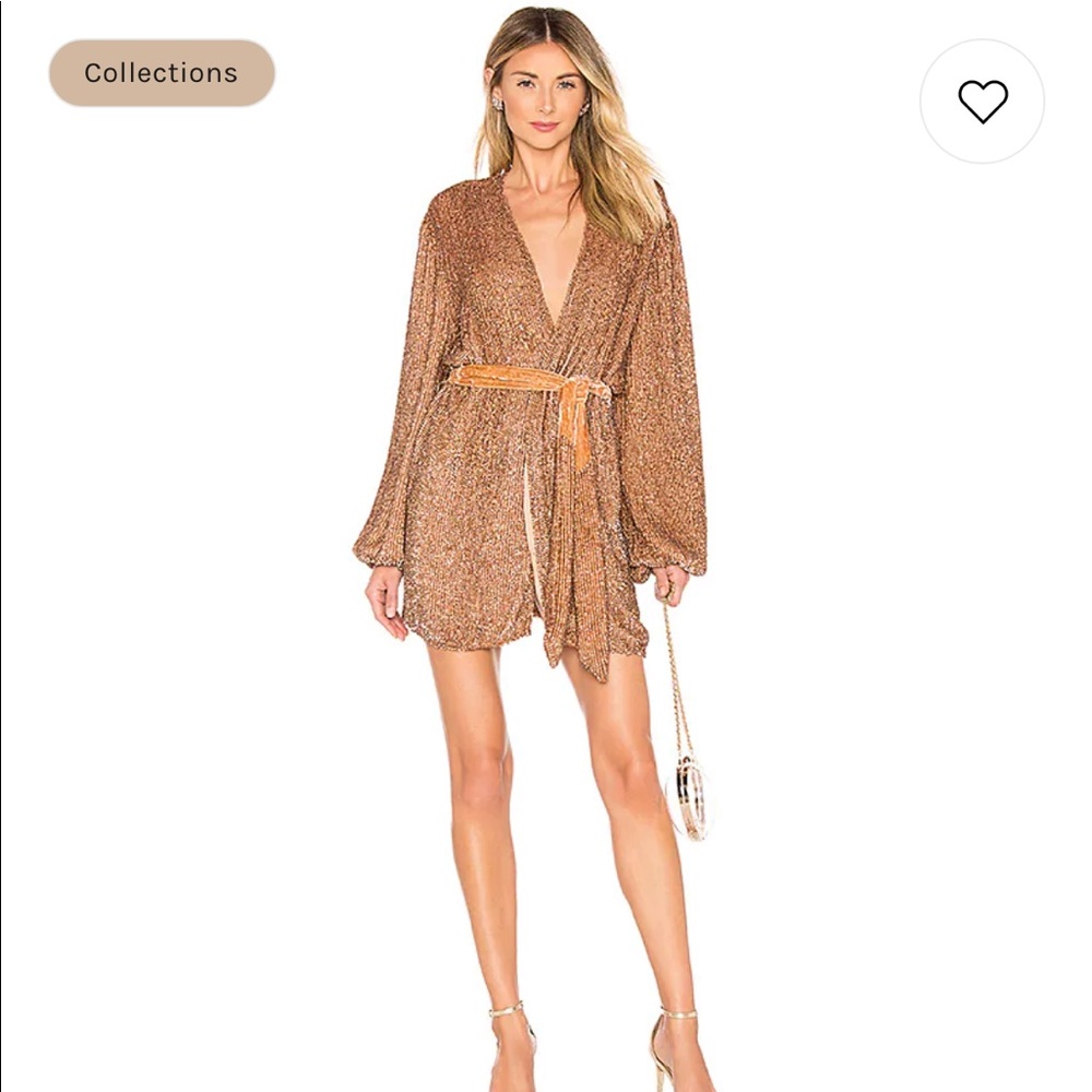 Bronze Retrofete Gabrielle robe dress
